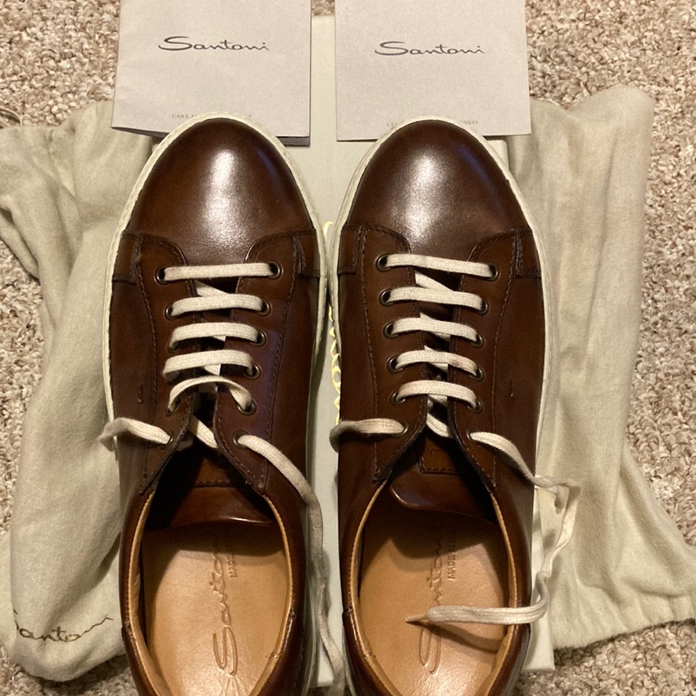 Santon Apache Polished Brown Leather - Size 11